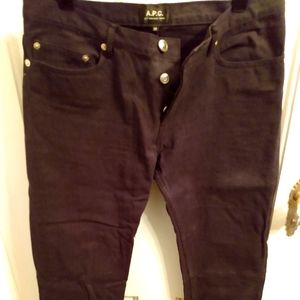 A.P.C Raw Japanese Selvage Denim Jeans. 💯 Cotton Black Straight Leg